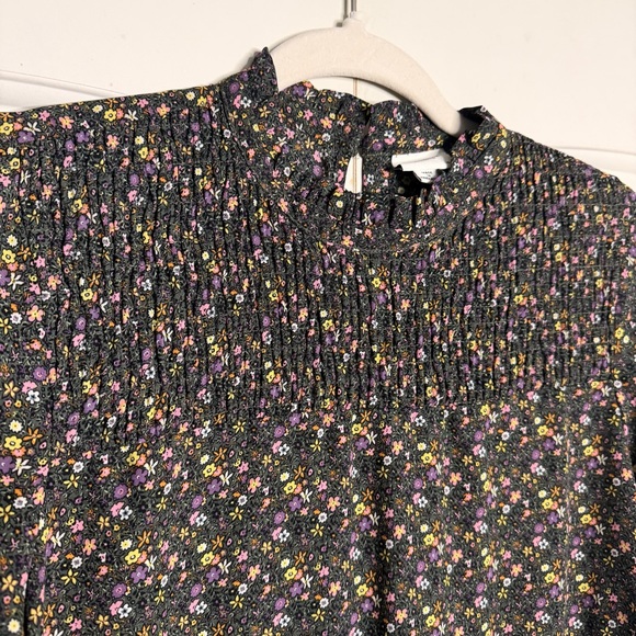 Jacqueline de Yong Floral Midi Dress - Black and Purple - Picture 6 of 12